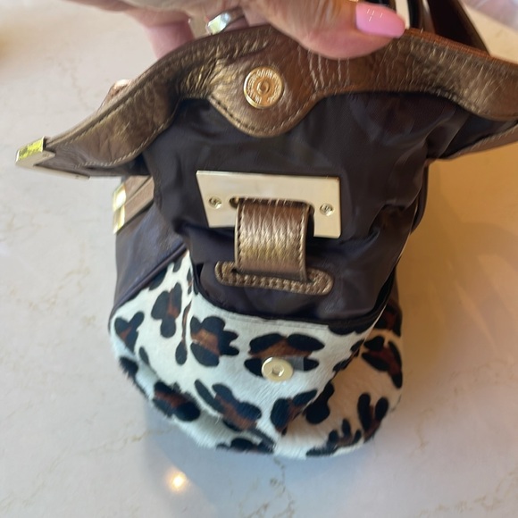 MICHAEL KORS leopard and brown and gold leather bag - Picture 14 of 14